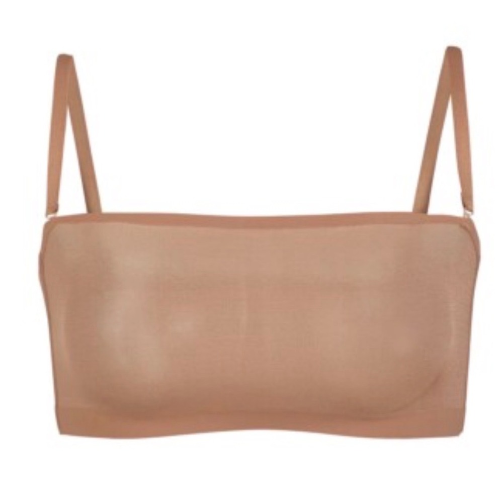 SKIMS Sheer Sculpt Bandeau Bra Sienna Brown NWT 4X NWT
